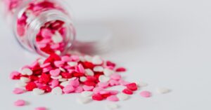 picture of candy hearts, chair massage maryland