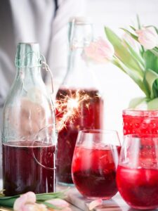 picture of sparkling holiday drinks - chair massage maryland