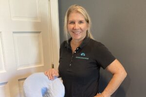 Janet Mobile Chair Massage Therapist and Owner of Corporate Massage Kneads